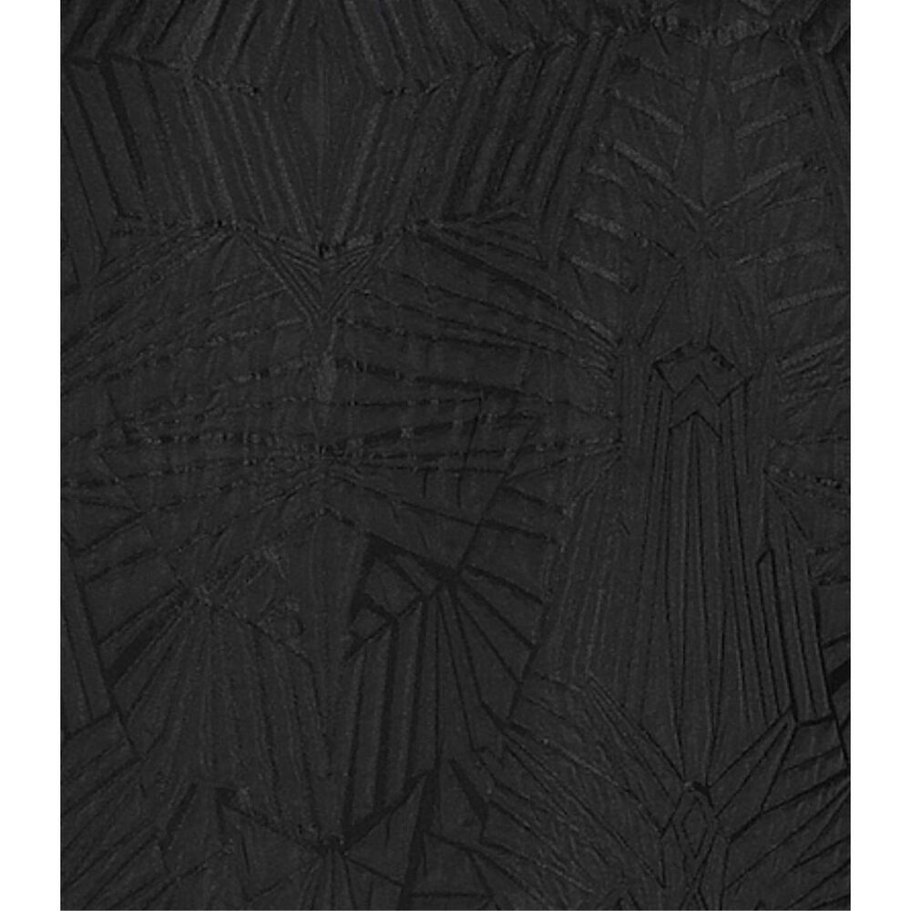 Stella Nova Black Jacquard Textured Mock Neck Top Size L Minimalist Chic - Picture 3 of 11